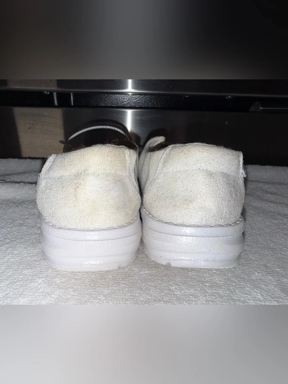 Hey Dude Wendy Youth Glitter Casual Slip-On Shoes Off-White Size Y2